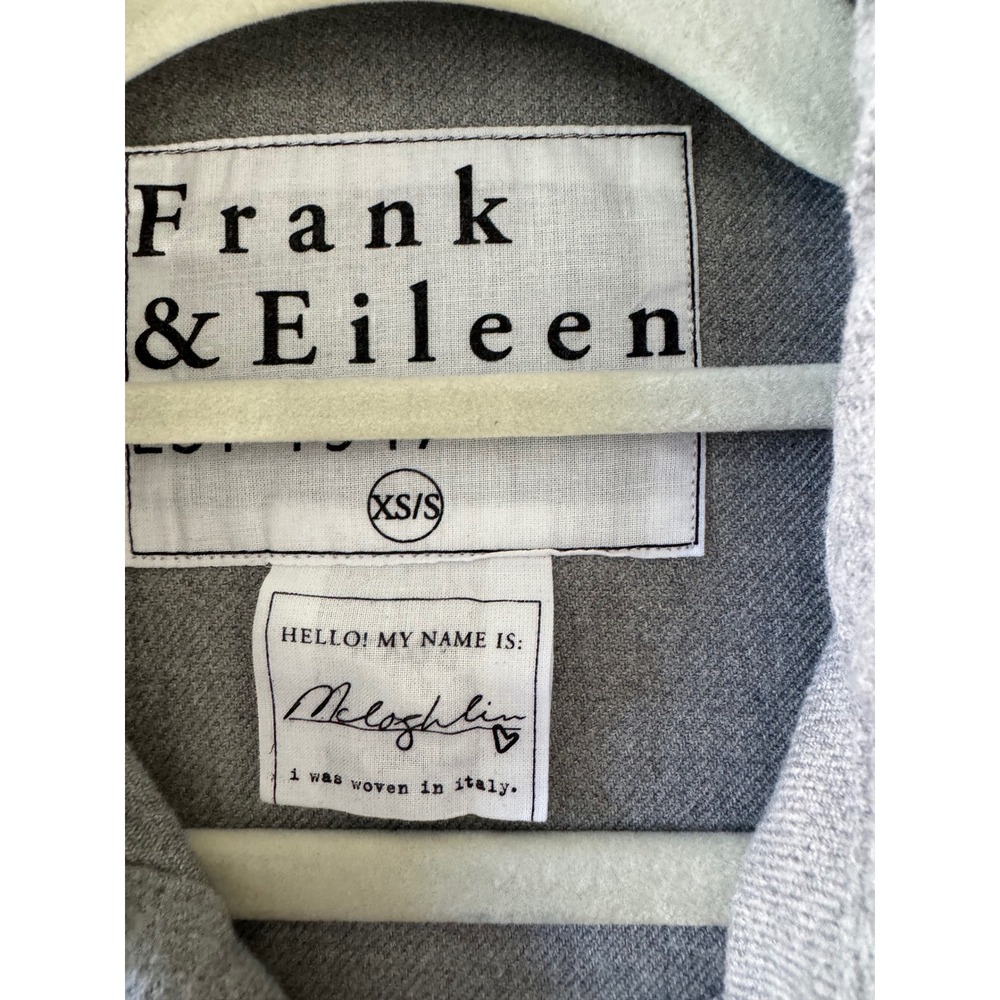 Frank & Eileen McLoghlin Flannel Utility Shirt Jacket Gray Melange XS/S - Picture 5 of 9